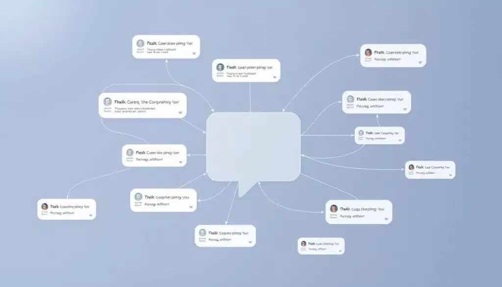 Highly detailed digital illustration of a conversation flow analysis, showcasing various message patterns and user interactions. Sleek, minimalist layout with clean lines and a muted color palette. Subtle use of lighting and depth of field to draw focus to the central data visualization. Geometric shapes, interconnected nodes, and flowing arrows depict the natural ebb and flow of a conversational exchange. The overall aesthetic is modern, professional, and expertly crafted to complement the article's subject matter and section title. Highly detailed digital illustration of a conversation flow analysis, showcasing various message patterns and user interactions. Sleek, minimalist layout with clean lines and a muted color palette. Subtle use of lighting and depth of field to draw focus to the central data visualization. Geometric shapes, interconnected nodes, and flowing arrows depict the natural ebb and flow of a conversational exchange. The overall aesthetic is modern, professional, and expertly crafted to complement the article's subject matter and section title.